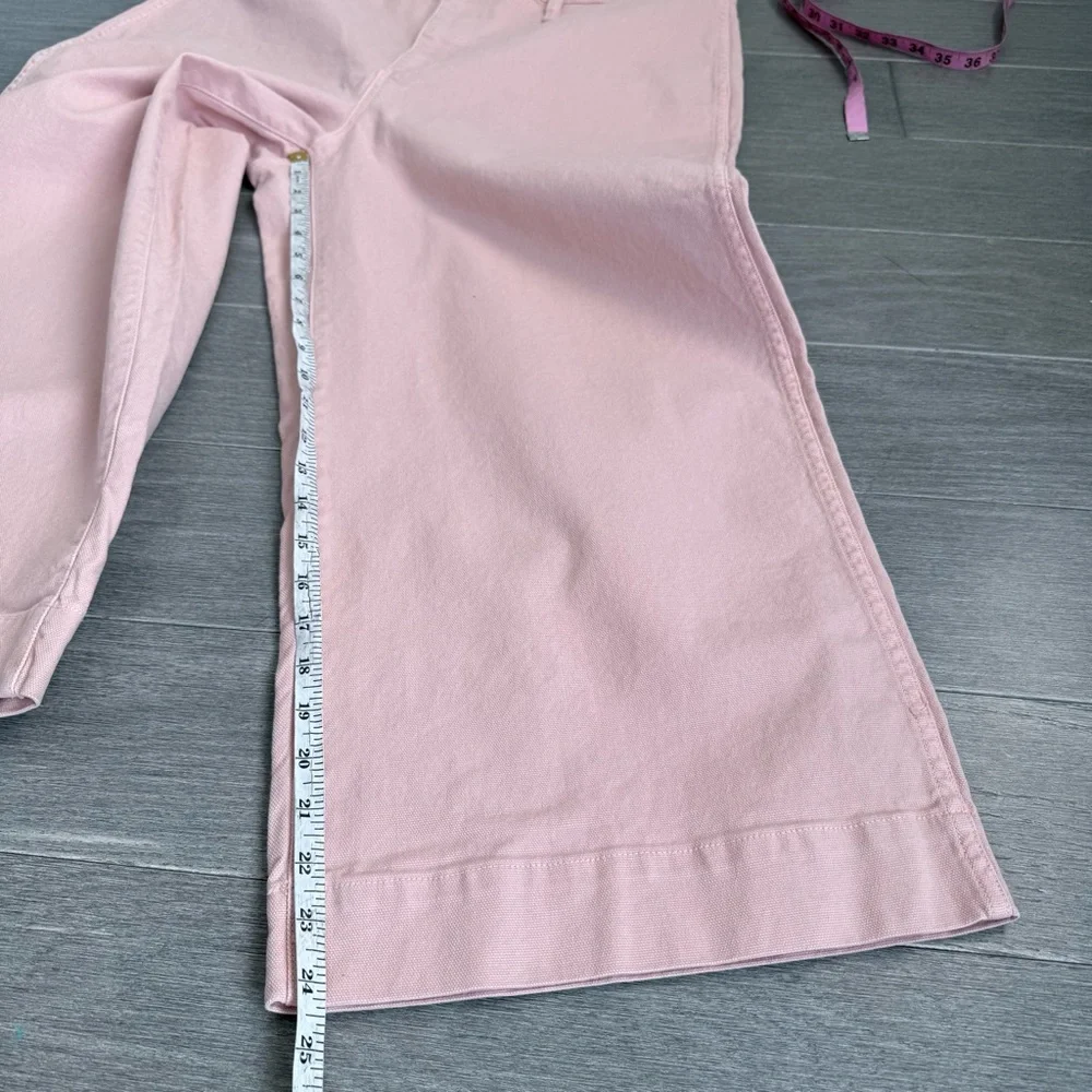 Madewell Emmett Wide Leg Crop Pants Pink Oyster Plus Size 34 High Rise Preppy - Picture 16 of 16